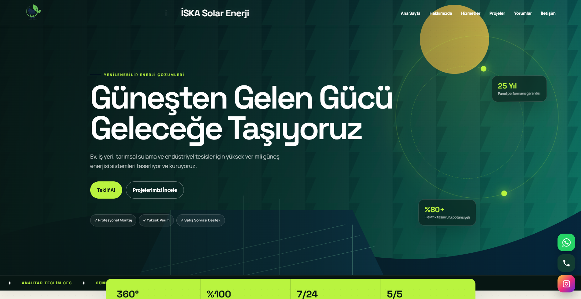 iskasolarenerji.com web sitesi projesi